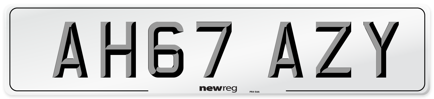 AH67 AZY Number Plate from New Reg